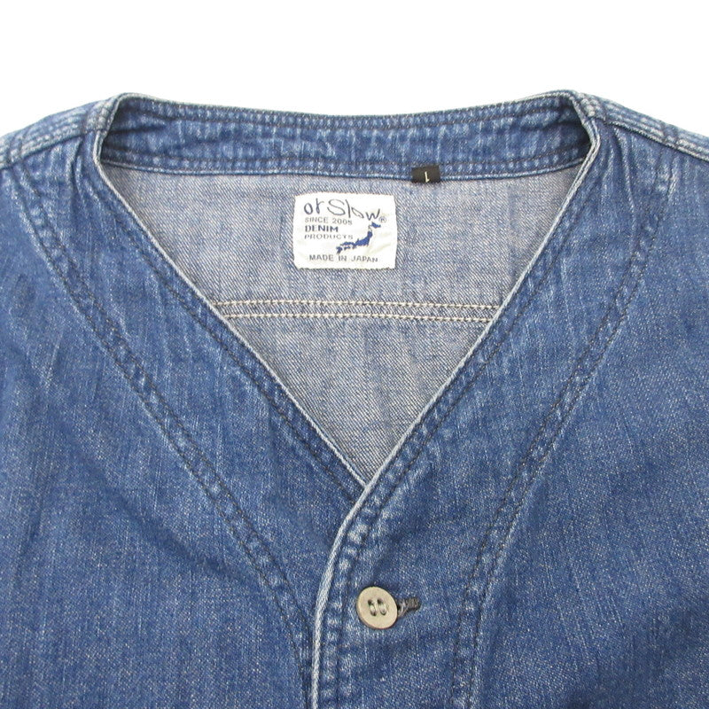orSlow | オアスロウ no collar denim shirt その他トップス ブルー サイズ：1
