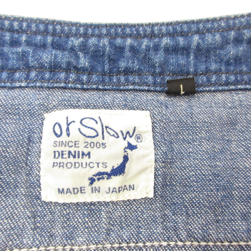 orSlow | オアスロウ no collar denim shirt その他トップス ブルー サイズ：1