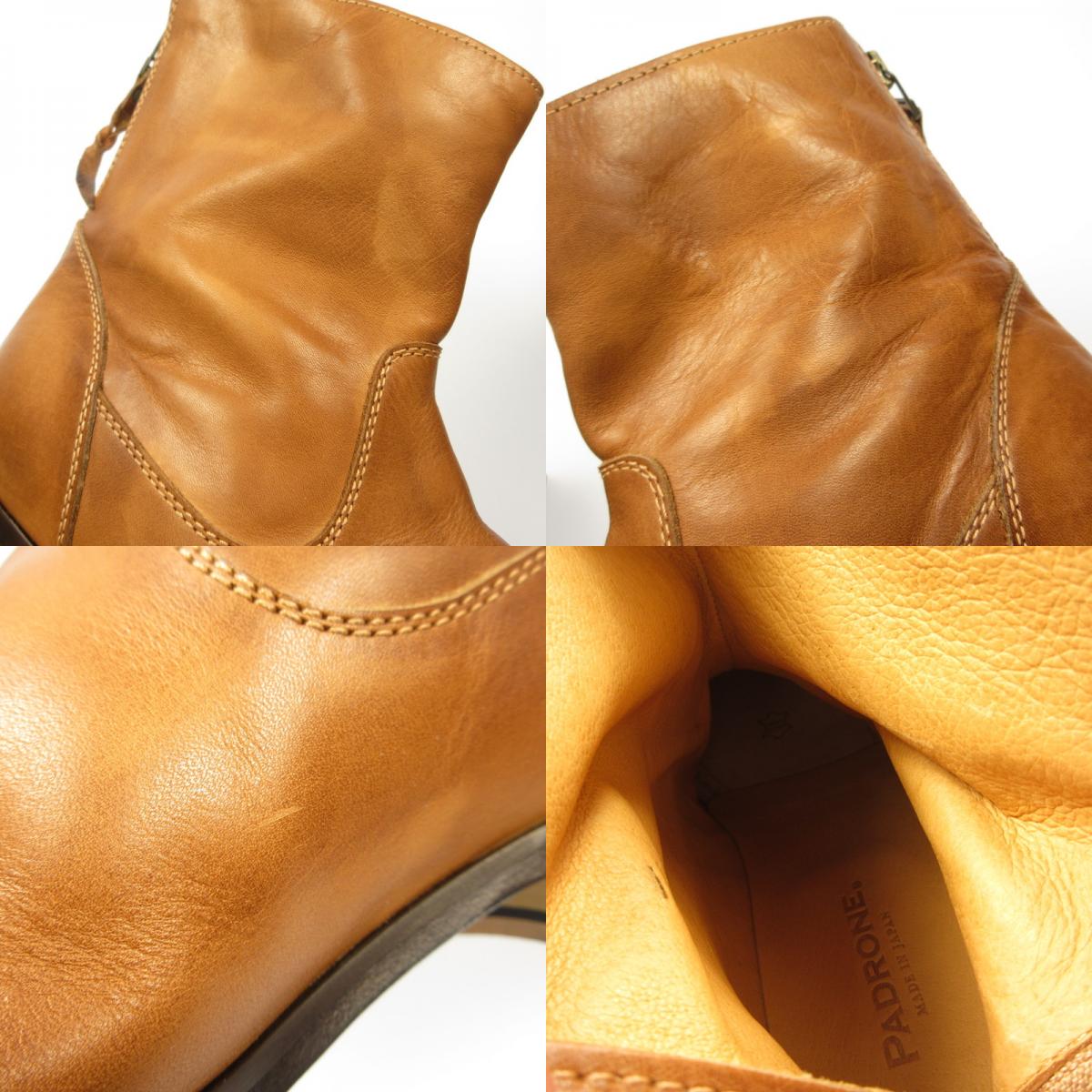 PADRONE | パドローネ BACK ZIP BOOTS ブーツ PU7885-1101-11C ブラウン【姫路東店】