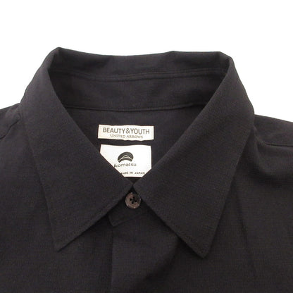 BEAUTY & YOUTH UNITED ARROWS | ビューティーアンドユースユナイテッドアローズ トロピカル レギュラー ショートスリーブ シャツ 半袖シャツ 1216-126-3030 KOMATSU PACK ネイビー サイズ：XL