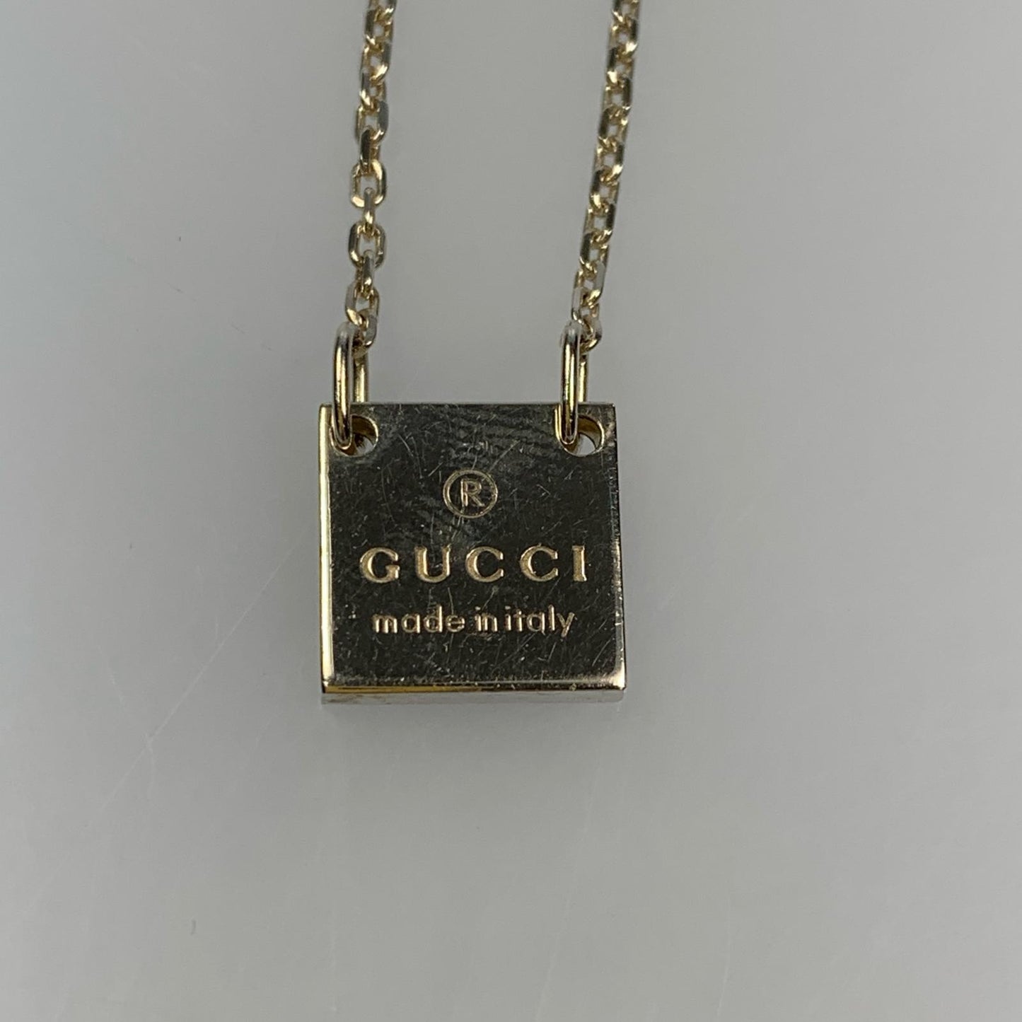 GUCCI | グッチ スクエアプレート ネックレス 223514 シルバー