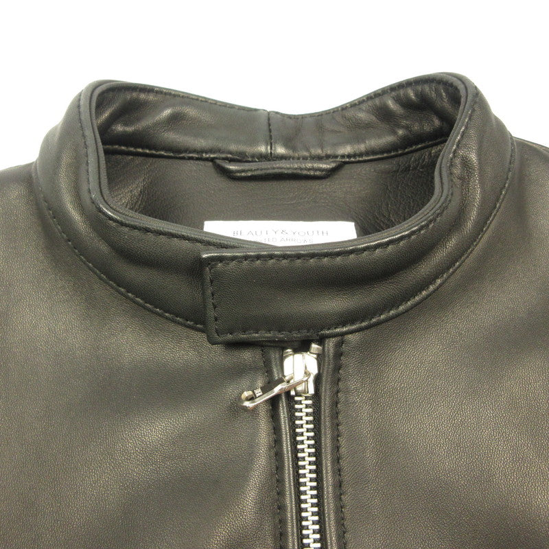 UNITED ARROWS | ユナイテッドアローズ BY シープ シングルライダース レザー 1225-199-7631 ブラック サイズ：M
