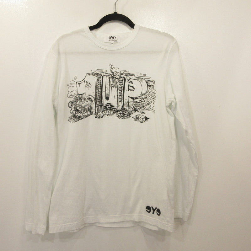 eYe COMME des GARCONS JUNYA WATANABE MAN | アイコムデギャルソンジュンヤワタナベマン 長袖Ｔシャツ WT-T913 ×1up ホワイト サイズ：S
