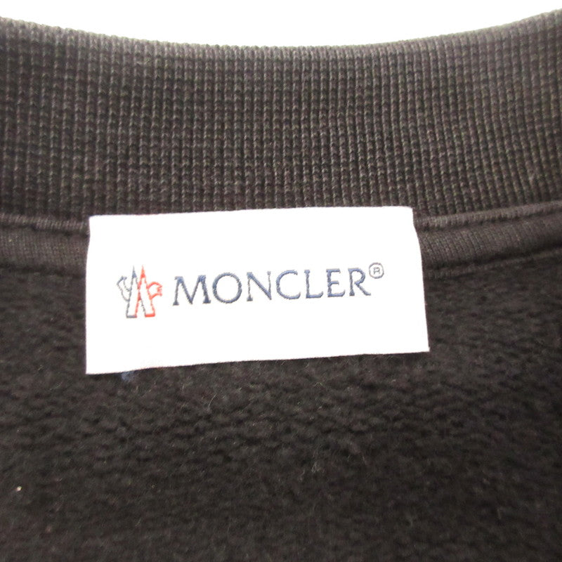 MONCLER | モンクレール MAGLIA GIROCOLLO スウェット G20918G00048 国内正規品 ブラック サイズ：L