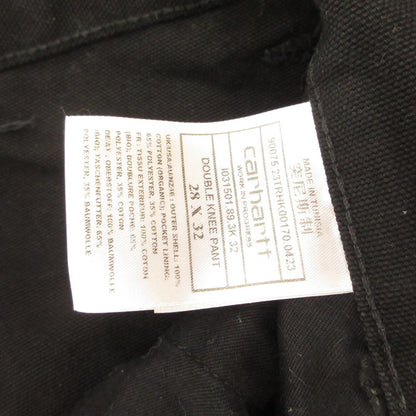 Carhartt WIP | カーハートダブリューアイピー DOUBLE KNEE PANT パンツ I031501 ブラック サイズ：28