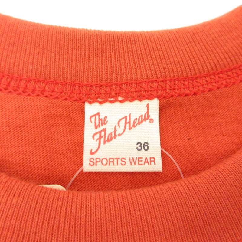 THE FLAT HEAD | ザフラットヘッド 長袖Ｔシャツ TLS-2ND-02W オレンジ サイズ：36