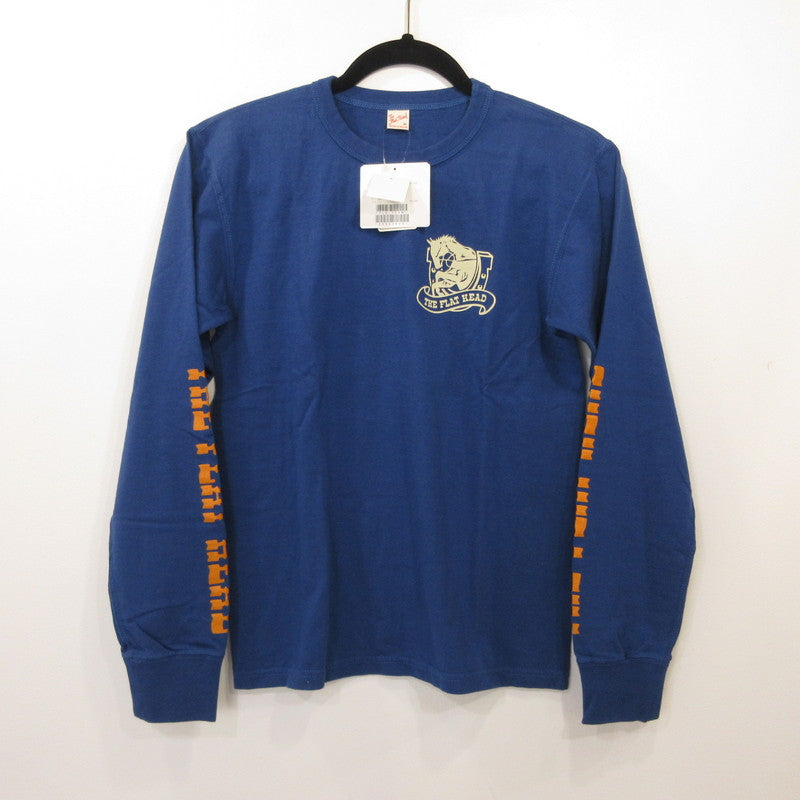 THE FLAT HEAD | ザフラットヘッド 長袖Ｔシャツ TLS-122W ブルー サイズ：36