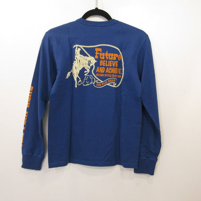 THE FLAT HEAD | ザフラットヘッド 長袖Ｔシャツ TLS-122W ブルー サイズ：36