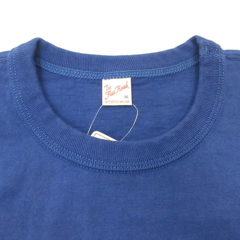 THE FLAT HEAD | ザフラットヘッド 長袖Ｔシャツ TLS-122W ブルー サイズ：36