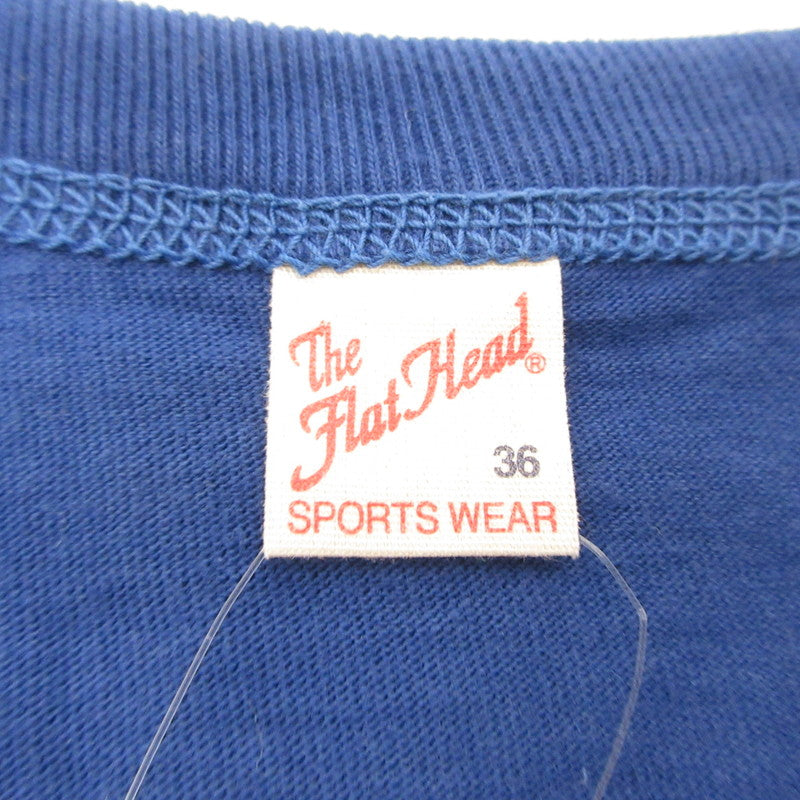 THE FLAT HEAD | ザフラットヘッド 長袖Ｔシャツ TLS-122W ブルー サイズ：36