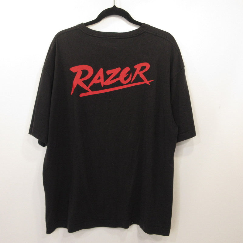 #FR2 | エフアールツー FIGHTING RABBITS 半袖Ｔシャツ ×RAZOR ブラック サイズ：L