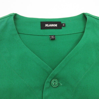X-LARGE | エクストララージ BASEBALL SHIRT 半袖シャツ 01201302 グリーン サイズ：XL【姫路東店】
