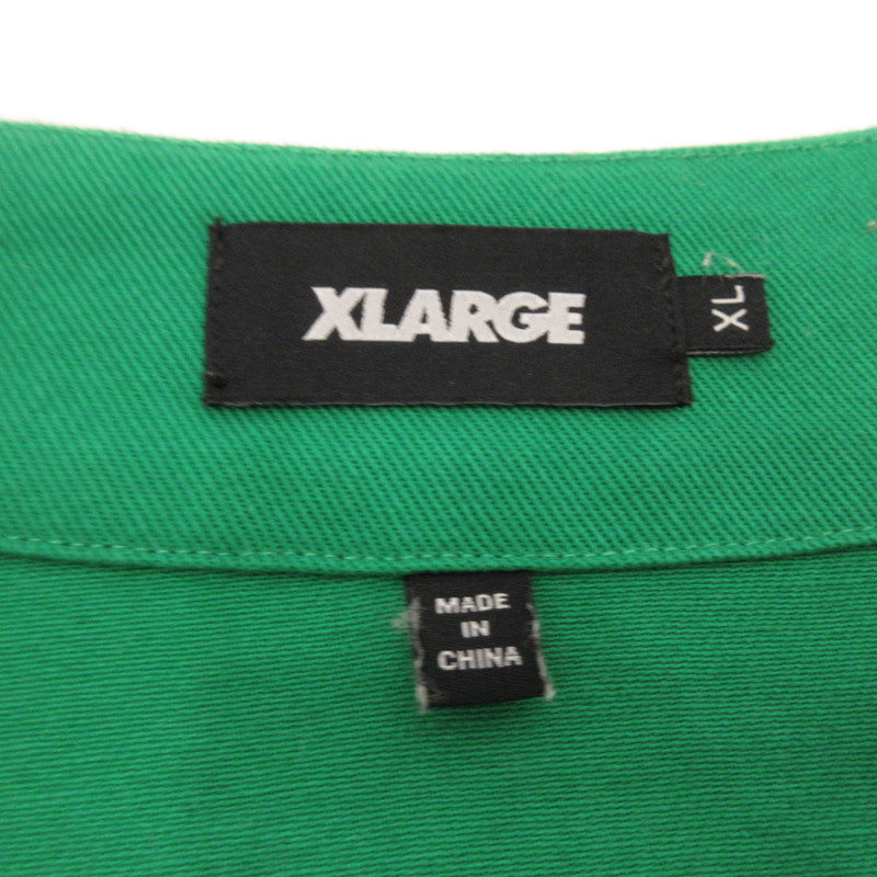 X-LARGE | エクストララージ BASEBALL SHIRT 半袖シャツ 01201302 グリーン サイズ：XL【姫路東店】