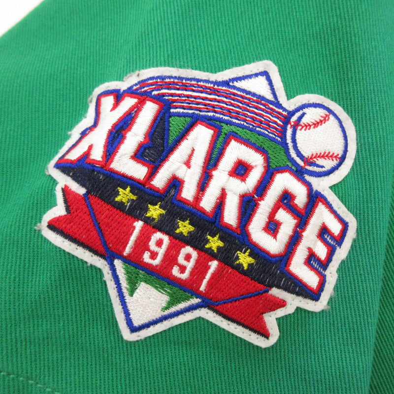 X-LARGE | エクストララージ BASEBALL SHIRT 半袖シャツ 01201302 グリーン サイズ：XL【姫路東店】