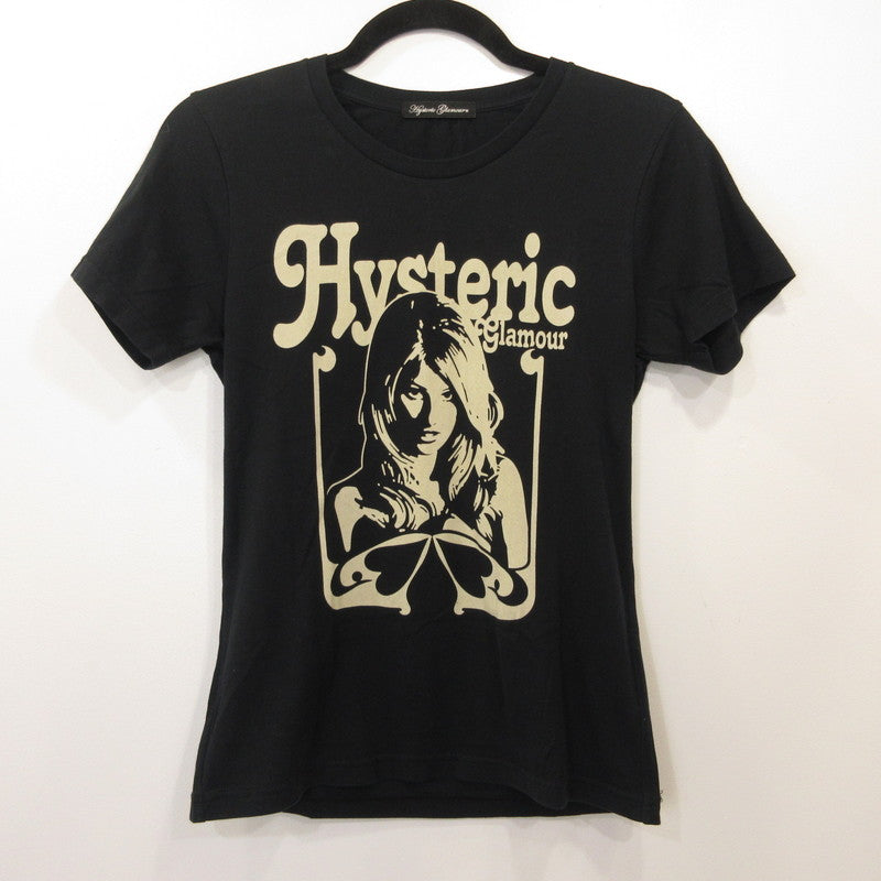 HYSTERIC GLAMOUR | ヒステリックグラマー GOOD FOR ALL NIGHT 半袖Ｔシャツ 0113CT19 ｻｲｽﾞ:F ブラック