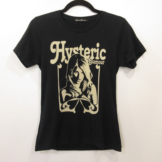 HYSTERIC GLAMOUR | ヒステリックグラマー GOOD FOR ALL NIGHT 半袖Ｔシャツ 0113CT19 ｻｲｽﾞ:F ブラック