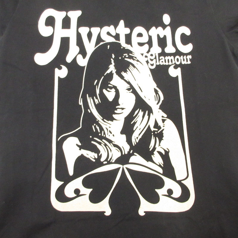 HYSTERIC GLAMOUR | ヒステリックグラマー GOOD FOR ALL NIGHT 半袖Ｔシャツ 0113CT19 ｻｲｽﾞ:F ブラック