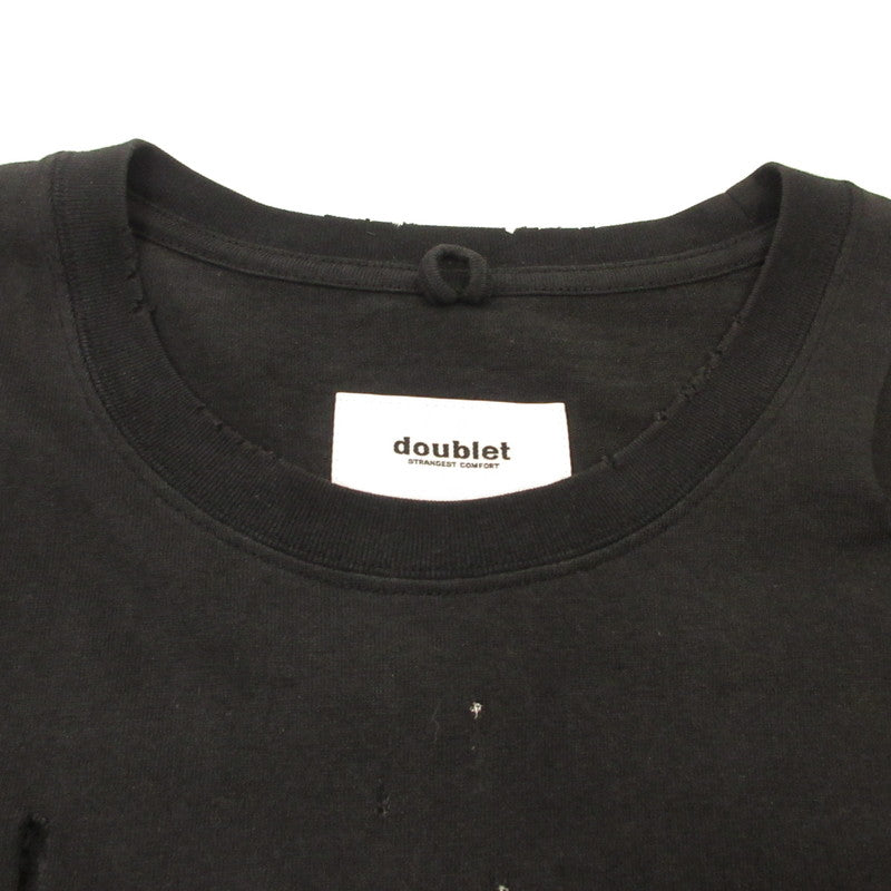 doublet | ダブレット DESTROYED LONG SLEEVE T-SHIRT 長袖Ｔシャツ ブラック サイズ：M