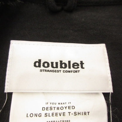 doublet | ダブレット DESTROYED LONG SLEEVE T-SHIRT 長袖Ｔシャツ ブラック サイズ：M