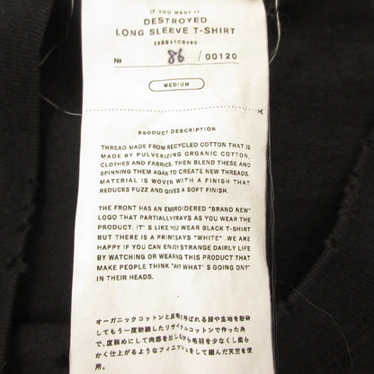 doublet | ダブレット DESTROYED LONG SLEEVE T-SHIRT 長袖Ｔシャツ ブラック サイズ：M