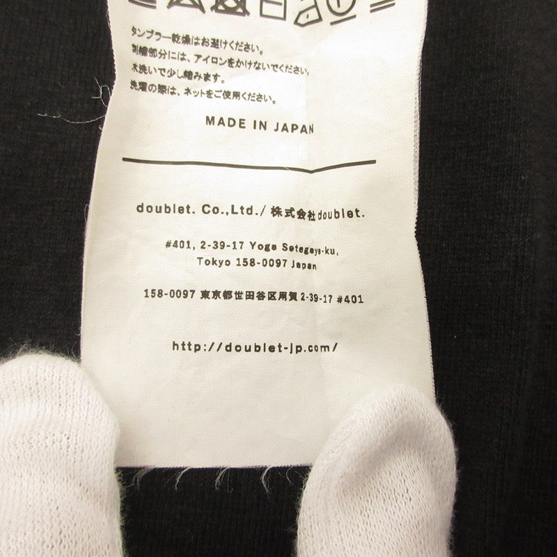 doublet | ダブレット DESTROYED LONG SLEEVE T-SHIRT 長袖Ｔシャツ ブラック サイズ：M