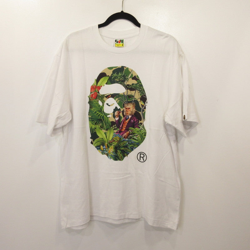 A BATHING APE | アベイシングエイプ APE HEAD TEE 半袖Ｔシャツ 001TEI231901C ×MONKEY 47 ホワイト サイズ：M