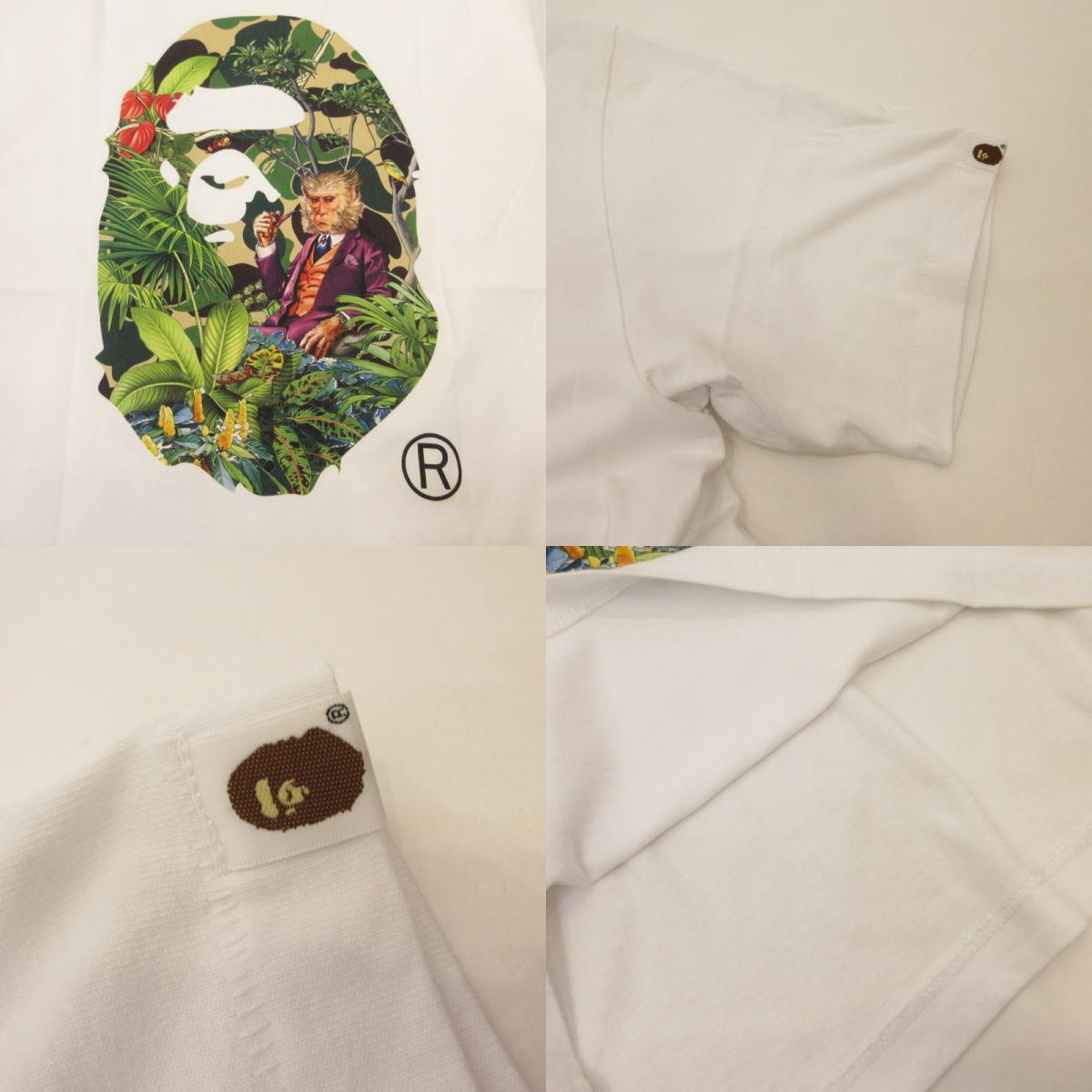 A BATHING APE | アベイシングエイプ APE HEAD TEE 半袖Ｔシャツ 001TEI231901C ×MONKEY 47 ホワイト サイズ：M