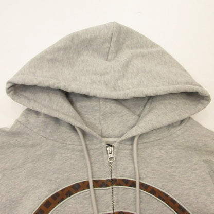 EX PLAID ZIP HOODIE パーカー グレー サイズ：L