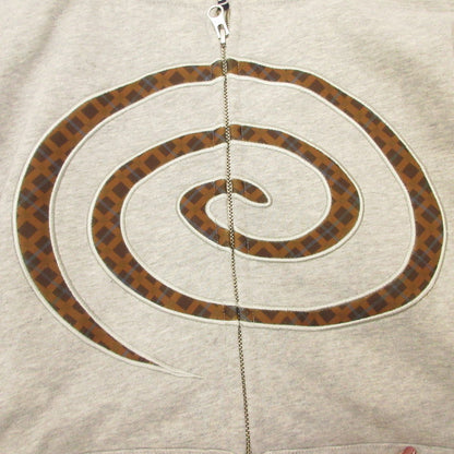 EX PLAID ZIP HOODIE パーカー グレー サイズ：L