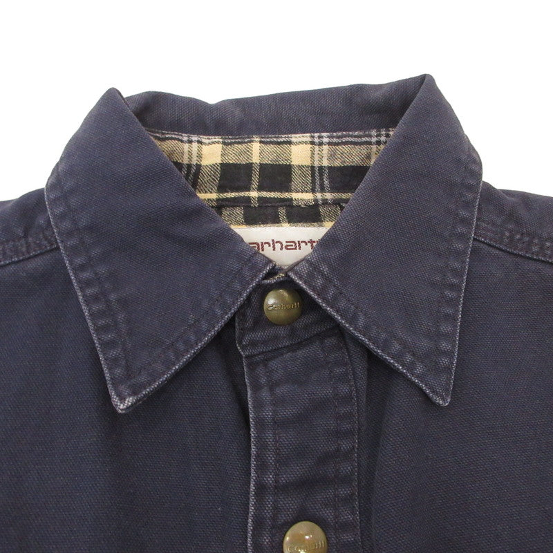 Carhartt | カーハート Flannel Lined Canvas Shirt Jacket 長袖シャツ S296 ネイビー サイズ：S