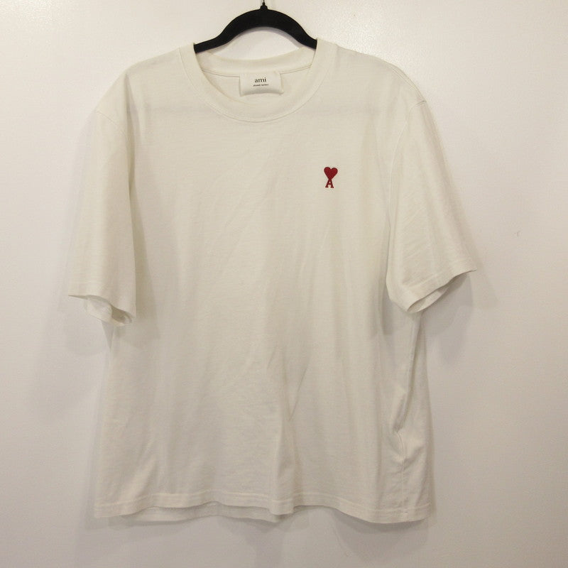 AMI | アミ RED AMI DE COEUR TSHIRT 半袖Ｔシャツ BFUTS005.726 国内正規品 ホワイト サイズ：L
