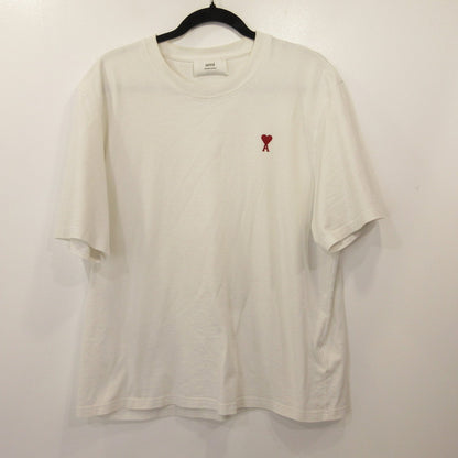 AMI | アミ RED AMI DE COEUR TSHIRT 半袖Ｔシャツ BFUTS005.726 国内正規品 ホワイト サイズ：L