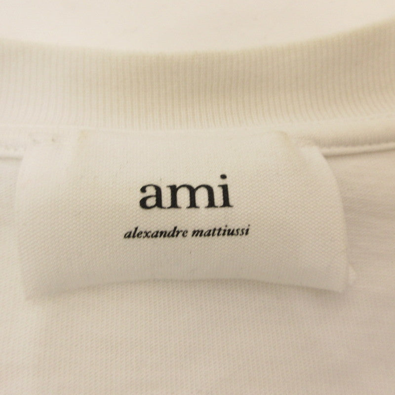 AMI | アミ RED AMI DE COEUR TSHIRT 半袖Ｔシャツ BFUTS005.726 国内正規品 ホワイト サイズ：L