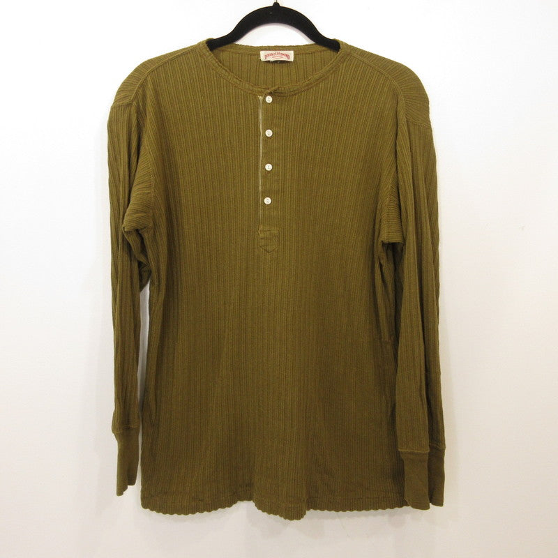 The REAL McCOY'S | ザリアルマッコイズ DOUBLE DIAMOND EYELET HENLEY UNDERSHIRT その他トップス MC23024 カーキ サイズ：38