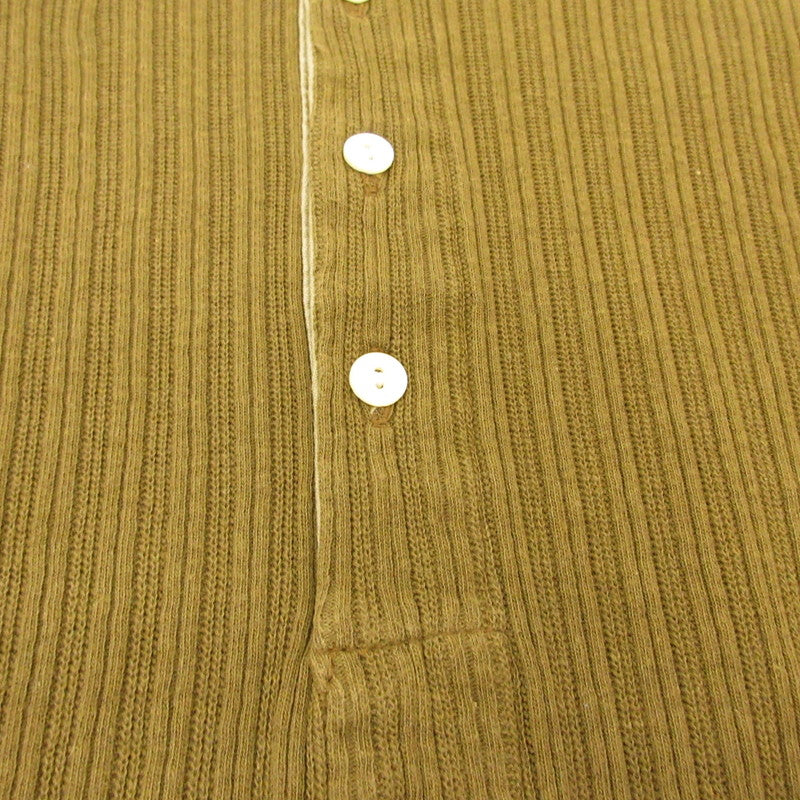 The REAL McCOY'S | ザリアルマッコイズ DOUBLE DIAMOND EYELET HENLEY UNDERSHIRT その他トップス MC23024 カーキ サイズ：38