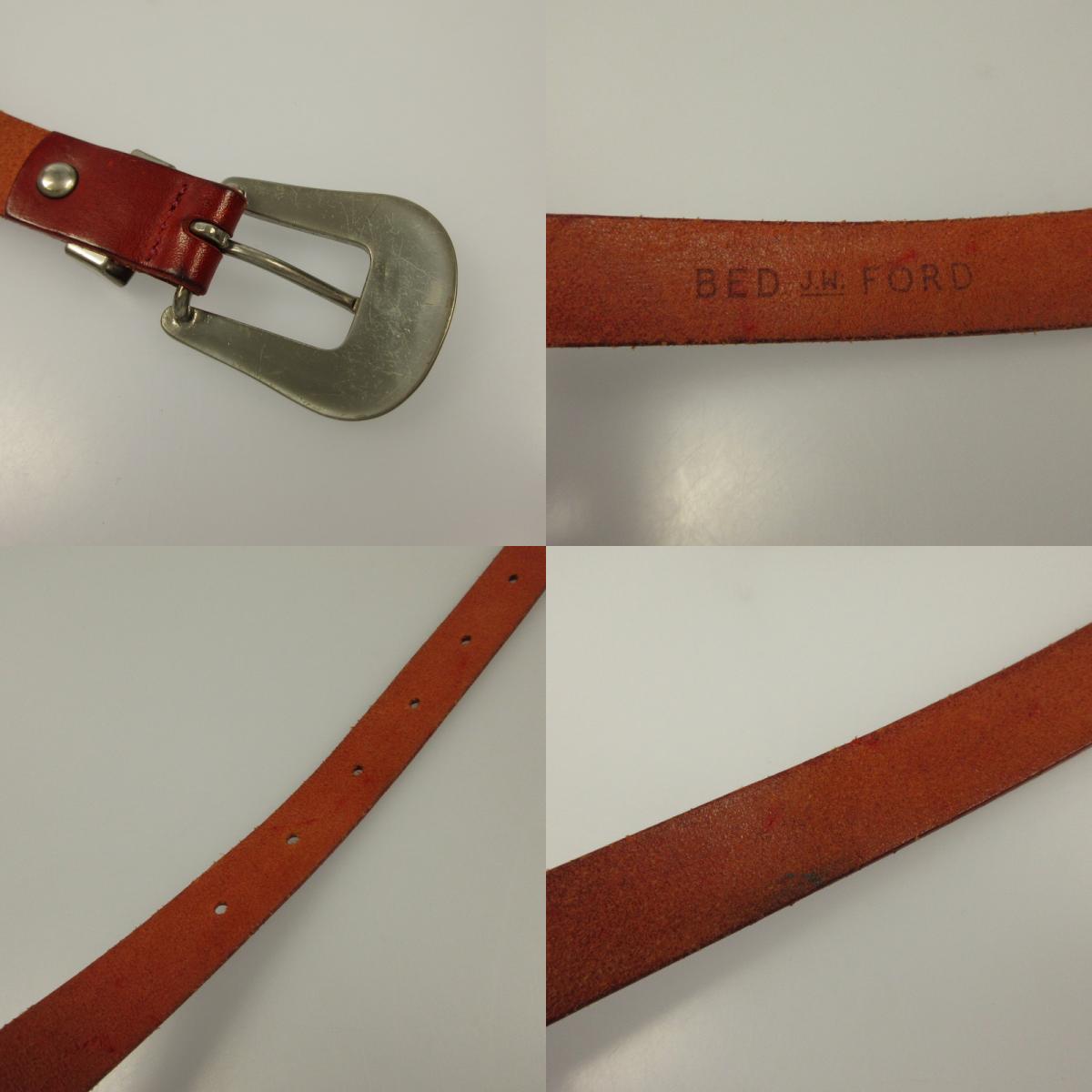 BED J.W. FORD | ベッドフォード Western. BELT ベルト レッド