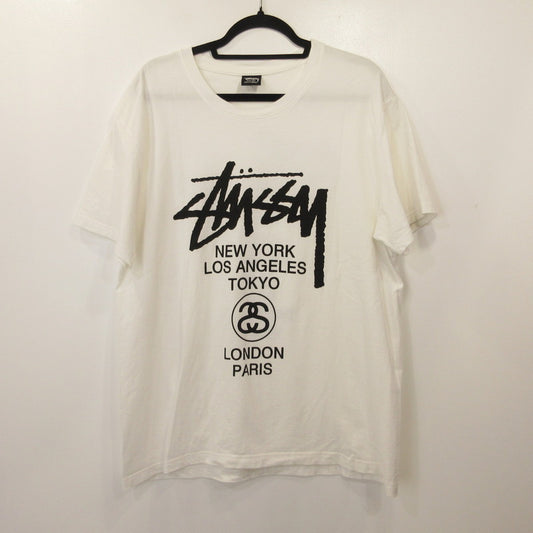 STUSSY | ステューシー world tour tee 半袖Ｔシャツ ホワイト サイズ：XL