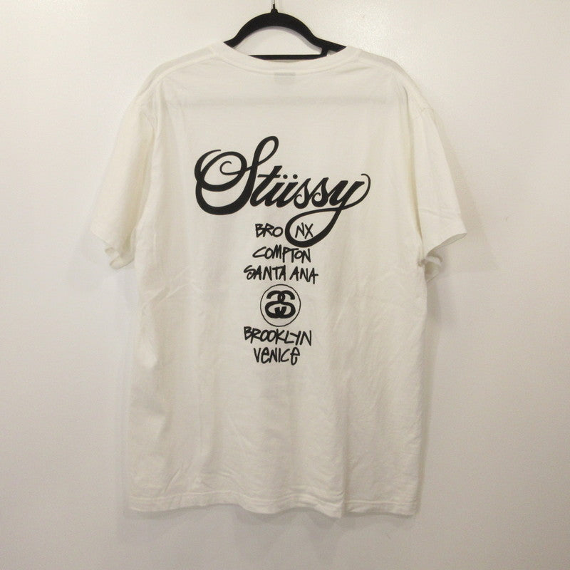 STUSSY | ステューシー world tour tee 半袖Ｔシャツ ホワイト サイズ：XL