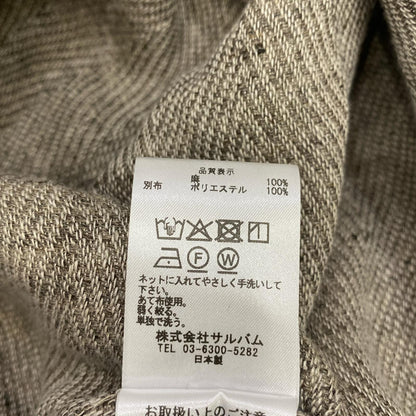 リネンオープンカラーシャツ 半袖シャツ MX-B12-300 グレー サイズ：L【姫路東店】