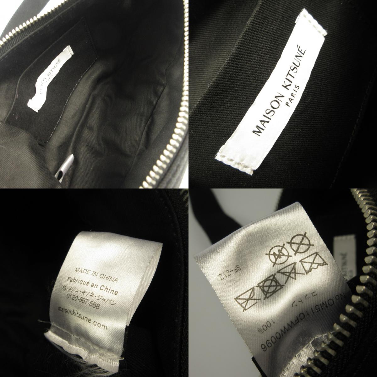 MAISON KITSUNE | メゾンキツネ DOUBLE FOX HEAD FADED BUMBAG ショルダーバッグ OM511CFWW0096 ブラック