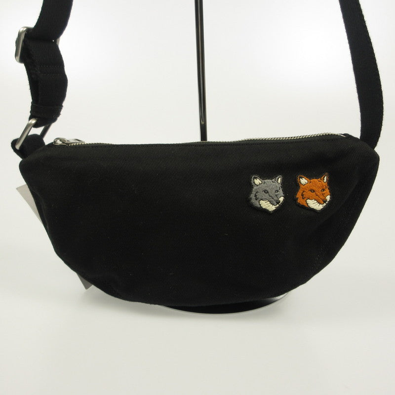 MAISON KITSUNE | メゾンキツネ DOUBLE FOX HEAD FADED BUMBAG ショルダーバッグ OM511CFWW0096 ブラック