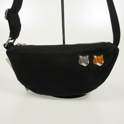 MAISON KITSUNE | メゾンキツネ DOUBLE FOX HEAD FADED BUMBAG ショルダーバッグ OM511CFWW0096 ブラック