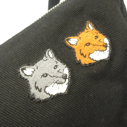 MAISON KITSUNE | メゾンキツネ DOUBLE FOX HEAD FADED BUMBAG ショルダーバッグ OM511CFWW0096 ブラック