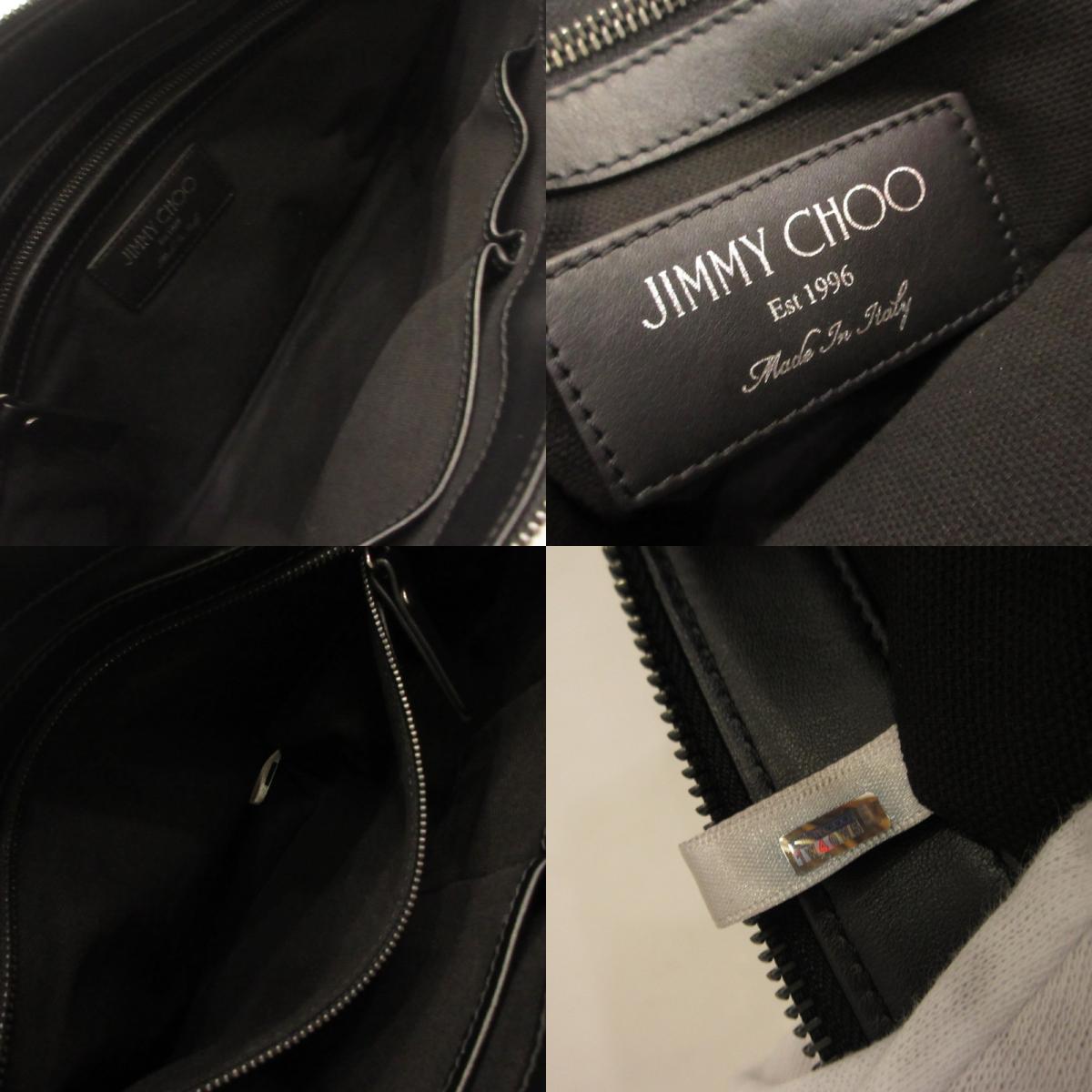 JIMMY CHOO | ジミーチュウ GRAINY CALF W DEREK GRY 152 CRYSTAL STARS クラッチバッグ J000046390001