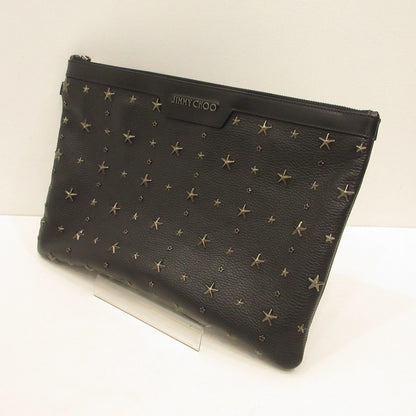 JIMMY CHOO | ジミーチュウ GRAINY CALF W DEREK GRY 152 CRYSTAL STARS クラッチバッグ J000046390001