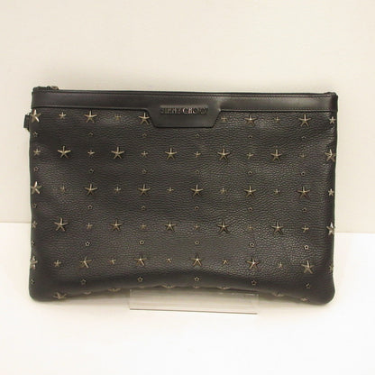JIMMY CHOO | ジミーチュウ GRAINY CALF W DEREK GRY 152 CRYSTAL STARS クラッチバッグ J000046390001
