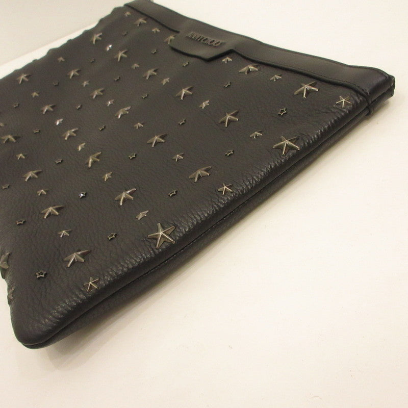 JIMMY CHOO | ジミーチュウ GRAINY CALF W DEREK GRY 152 CRYSTAL STARS クラッチバッグ J000046390001