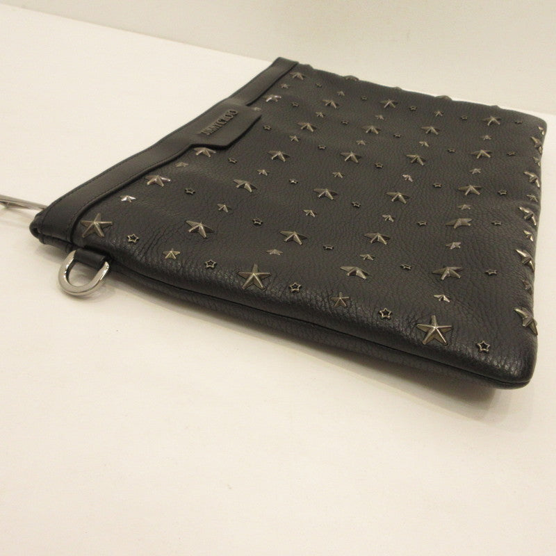 JIMMY CHOO | ジミーチュウ GRAINY CALF W DEREK GRY 152 CRYSTAL STARS クラッチバッグ J000046390001