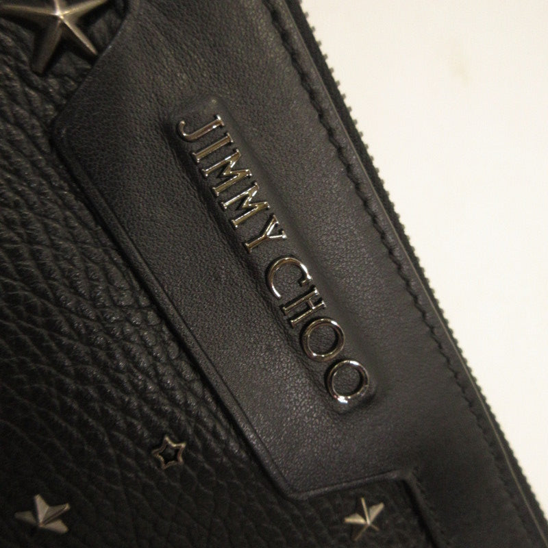 JIMMY CHOO | ジミーチュウ GRAINY CALF W DEREK GRY 152 CRYSTAL STARS クラッチバッグ J000046390001