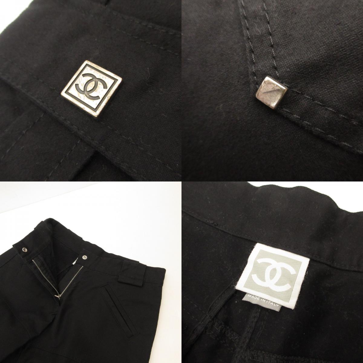 CHANEL | シャネル ダブルニーパッド カーゴパンツ カーゴパンツ P27215V17420 国内正規タグ ブラック サイズ：38
